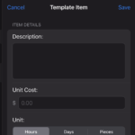 Create reusable template Items